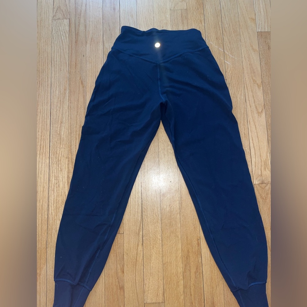 Navy Blue Lululemon Align High-Rise Joggers Full Length size 4